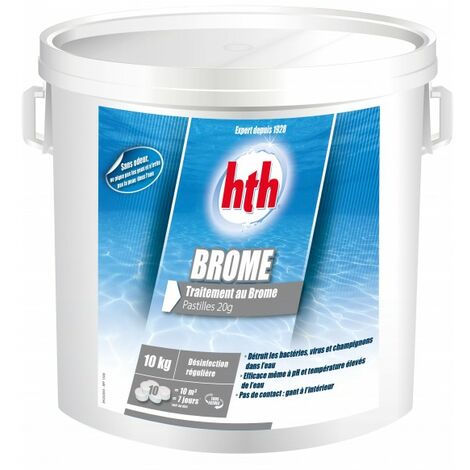 Brome lent hth® désinfection régulière - pastilles/galets 20 g - 10 kg
