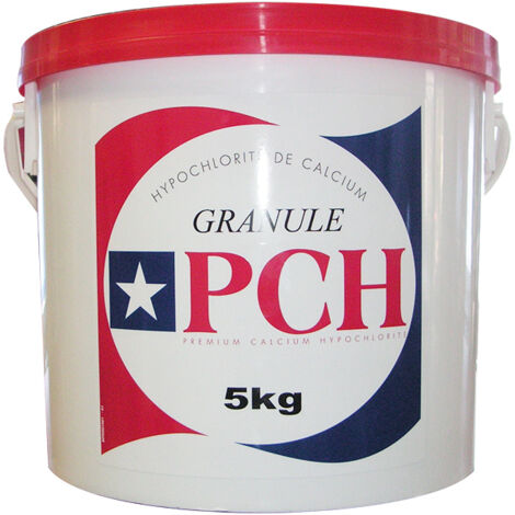 Chlore choc non stabilisé granulés – Hypochlorite de calcium 70% – 5 kg pour désinfection choc piscine – Dissolution rapide – PCH