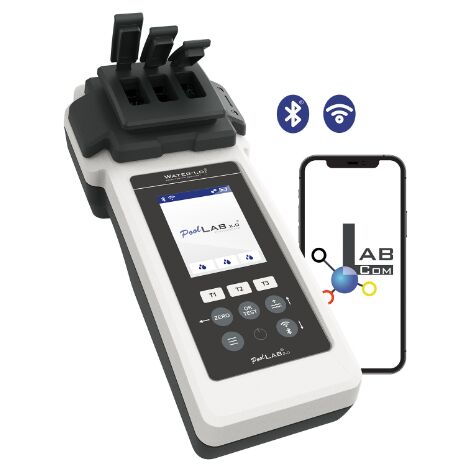 Photomètre PoolLab 2.0 – Analyse professionnelle de l'eau – Mesure 24 paramètres – Connectivité Bluetooth et WiFi – Étanche IP68 – Water-I.D.