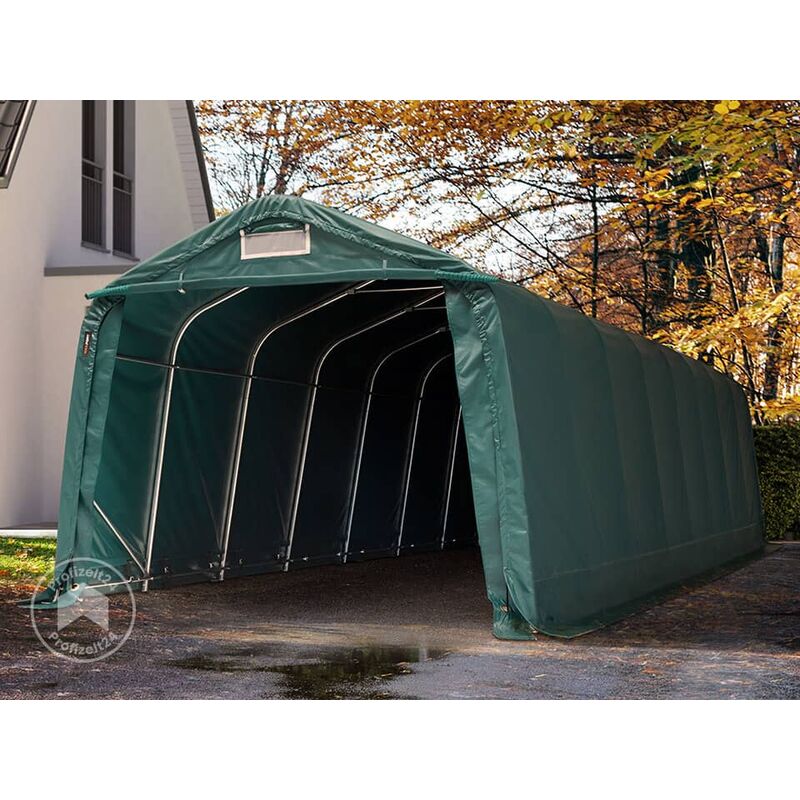 Garagenzelt Carport 1,6 x 2,4 m in grau Unterstand Lagerzelt PVC 800 N  Plane und Stabiler Stahlrohrkonstruktion : : Garten