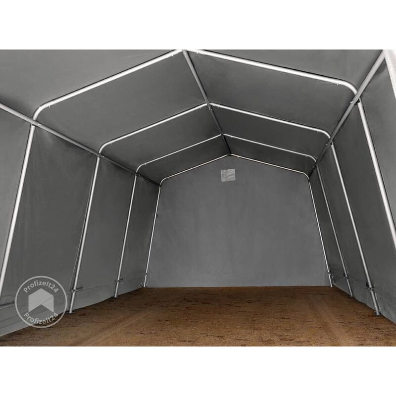  Garagenzelt Carport 3,3 x 4,8 m in grau Unterstand Lagerzelt PVC  800 N Plane und Stabiler Stahlrohrkonstruktion