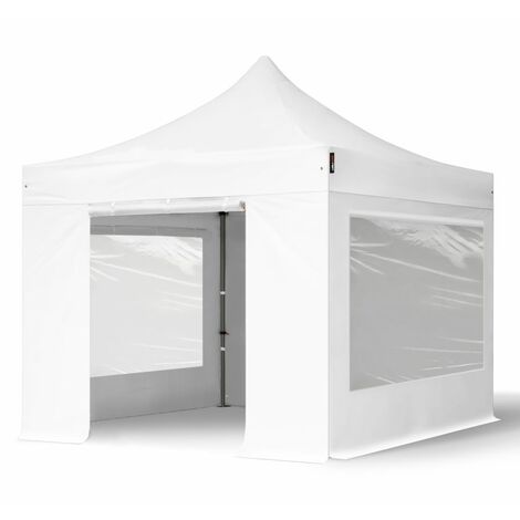 3x3 m Faltpavillon, PREMIUM Stahl 40mm, Seitenteile mit