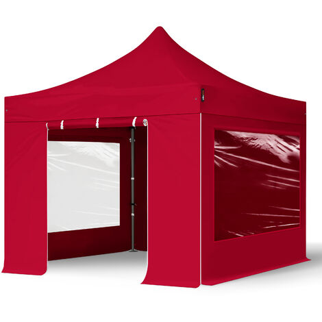 3x3 m Faltpavillon, PREMIUM Stahl 40mm, Seitenteile mit