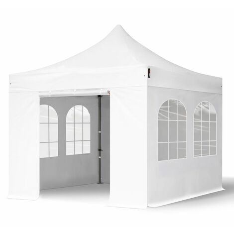 3x3 m Faltpavillon, PREMIUM Stahl 40mm, Seitenteile mit