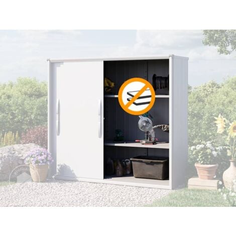 GFP Geräteschrank Metall 210x75x191 cm Gartenschrank wetterfest mit