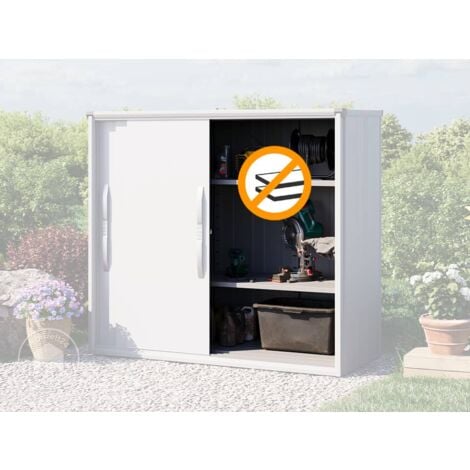 GFP Geräteschrank Metall 180x75x161 cm Gartenschrank wetterfest mit