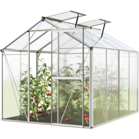 GFP Gewächshaus Jasmin 4 Alu-Rahmen 192 x 256 cm Polycarbonat Platten
