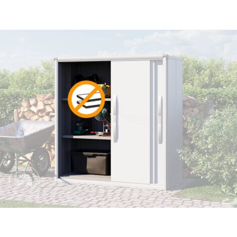 GFP Geräteschrank Metall 150x75x161 cm Gartenschrank wetterfest mit