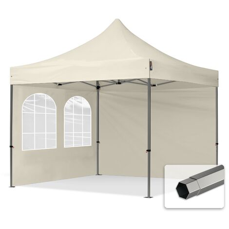 3x3 m Faltpavillon, PREMIUM Stahl 40mm, Seitenteile mit