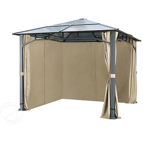 4 Seitenteile für Gartenpavillon Sunset Deluxe 3x3 m Polyester ca