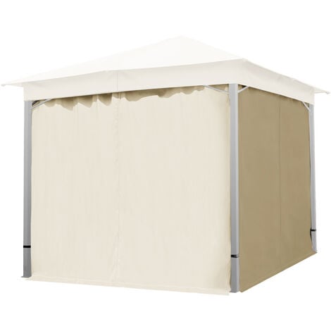 4 Seitenteile für Gartenpavillon Sunset Classic 3x3 m Polyester ca