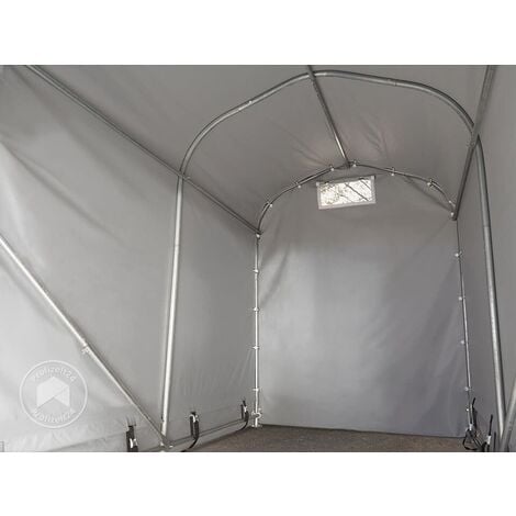  Garagenzelt Carport 3,3 x 7,2 m in dunkelgrün Unterstand  Lagerzelt PVC 800 N Plane und Stabiler Stahlrohrkonstruktion