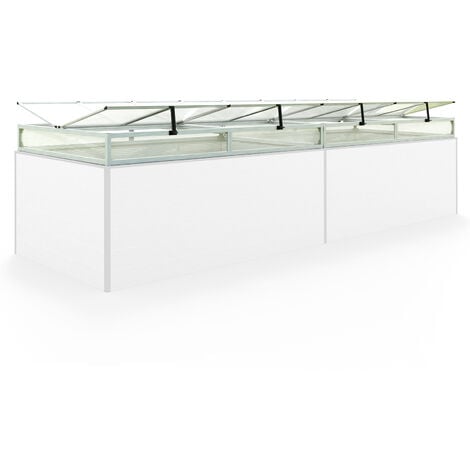 FIXKRAFT Aufzuchtbeet Mit Haube 78x38x82cm - Frühbeet Anthrazit