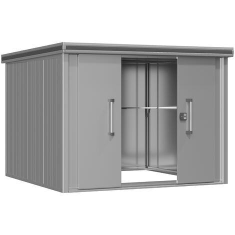 GFP Gerätehaus Metall Gartenhaus 256x256x212 cm Geräteschuppen mit
