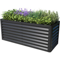 PRIMEYARD Hochbeet LUCA anthrazit Stahlkonstruktion 150x60x60 cm
