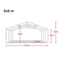 Festzelt 6x6 M Premium – Schwerentflammbar, Wasserdicht & Mit Bodenrahmen Für Stabile Partys