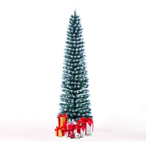 Sapin de Noël 180cm artificiel et enneigé Mikkeli