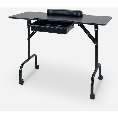 Table manucure pliante portable pour reconstruction des ongles Saykan  Couleur: Noir