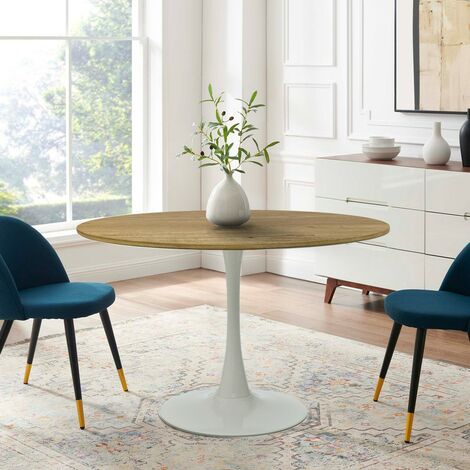 Table à manger design ou bureau (160x80 cm) WENDY en verre (blanc)