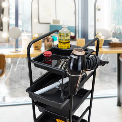 Chariot de coiffure à roulettes avec plateaux Pixie