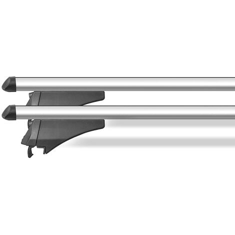 Barres de toit universelles avec rails surélevés Tiger Silver