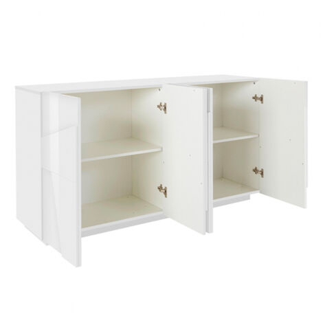Buffet salon et chambre moderne 4 portes 2 étagères Ping Side L