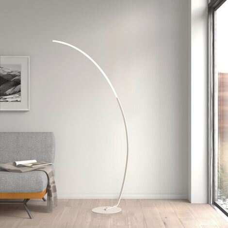 Lampadaire LED salon design arc minimaliste moderne Rigel Couleur: Blanc