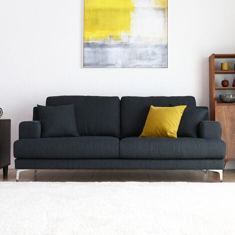 Canapé design 3 places au style scandinave en tissu pour le salon Yana