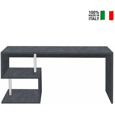 BUREAU, table travail moderne, design gris béton