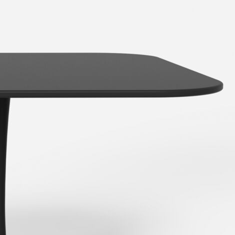 Table carrée style Goblet bar cuisine salle à manger design scandinave lillium 80 - Noir