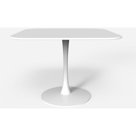 Table carrée style Goblet bar cuisine salle à manger design scandinave lillium 80 - Blanc
