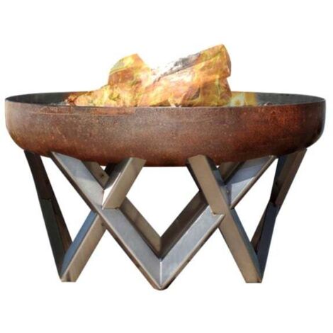 Couvercle Brasero Patine Rouille - Pour Foyers Ø 70-80 Cm | Protection Pluie Et Poussière | Design Jardin