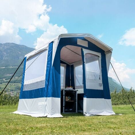 Tente cuisine camping cuisine moustiquaire Gusto NG II 200x150 Brunner  Couleur: Bleu