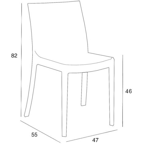 Chaise empilable moderne pour bar extérieur restaurant et jardin Matrix BICA