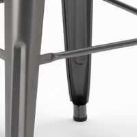 Tabouret Tolix industriel en acier et métal pour bars et cuisines Steel Up | Gris