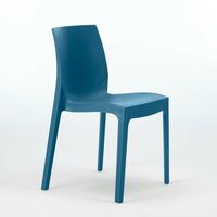 Chaise en polypropylène empilable Salle à Manger café bar Rome Grand Soleil | Bleu