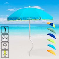 Parasol De Plage Pliable Portable Leger Voyage Moto 180 Cm