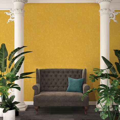 Carta da parati gialla con sfumatura e rilievo geometrico Ideale per  arredamento moderno soggiorno ufficio camera