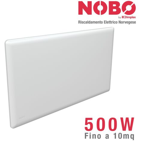 Radiatore Elettrico Norvegese NOBO 500W per Ambienti Fino a 10 mq con Termostato NCU-2Te - E82440005