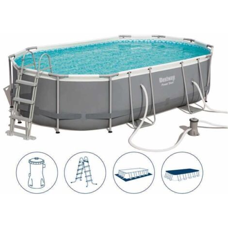 Piscina Bestway Power Steel Ovale cm 488x305x107h - 56448