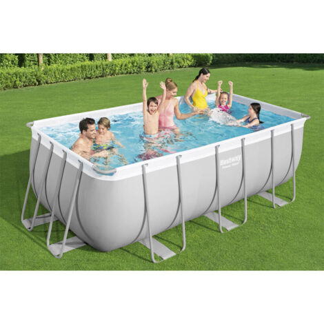 Piscina frame rettangolare bestway 56456 da esterno fuori terra 412x201x122 cm (1/5)