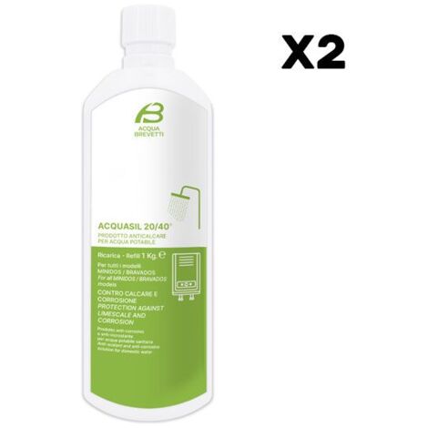 Anticorrosivo Antincrostante Acqua Brevetti AcquaSIL 20/40 Bottiglia 1 KG - PC002 - 2 Pezzi