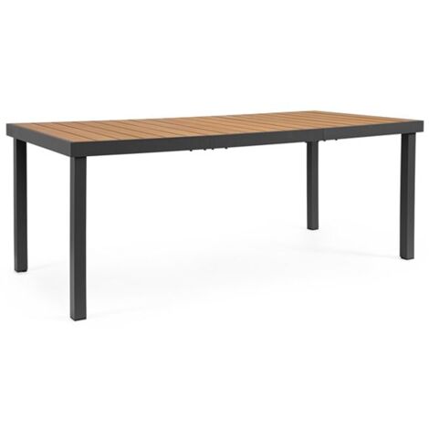 Tavolo da Giardino Rettangolare Bizzotto Niagara 190X90CM Antracite - 663890