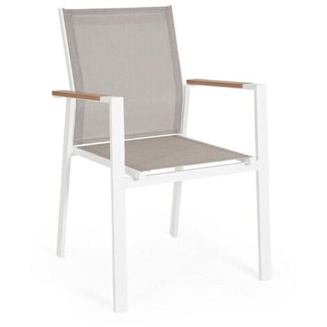Sedia da Giardino con Braccioli Bizzotto Heta 1PZ Bianco - 664006