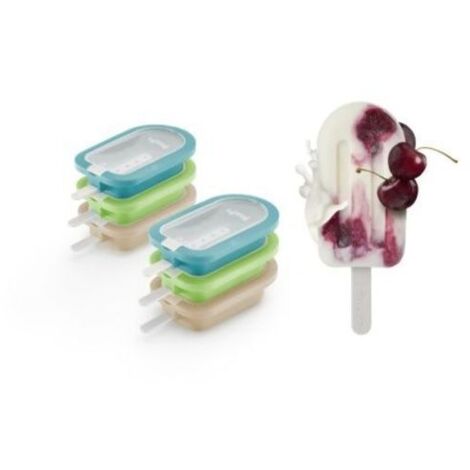 Set 6 Stampi in Silicone per Ghiaccioli Lekue Colori Assortiti - 887444 (1/5)