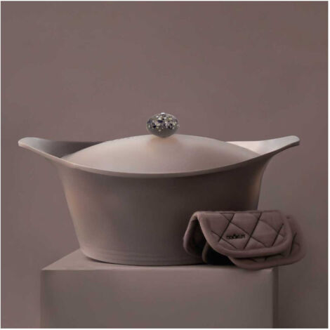 COOKUT Cocotte Con Coperchio Moka 28 Cm (1/4)
