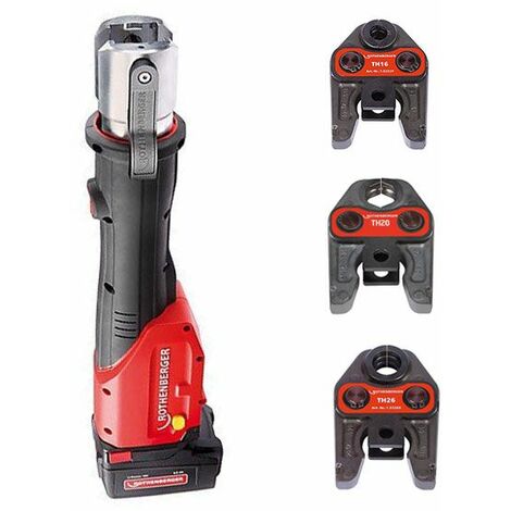 Pressatrice a Batteria 18V 4Ah Rothenberger Romax 4000 + Ganasce TH 16 20 26 - 100001925