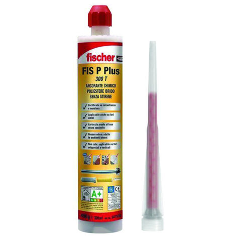 Ancorante chimico fischer fis p plus 300 t mixer di ricambio resina poliestere