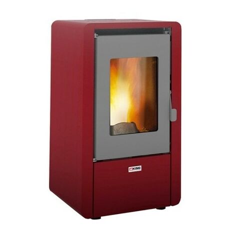 Stufa a Pellet King 60 Bordeaux 145 m3 6,15 kW - 93058 - OCCASIONE