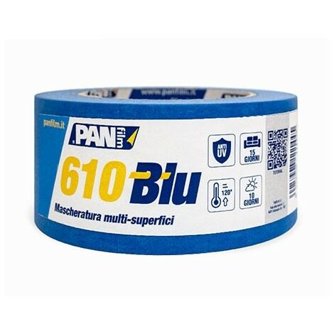 Nastro Semicrespata per Mascheratura Anti U.V. PANfilm 610 Blu - 38mm x 50mt